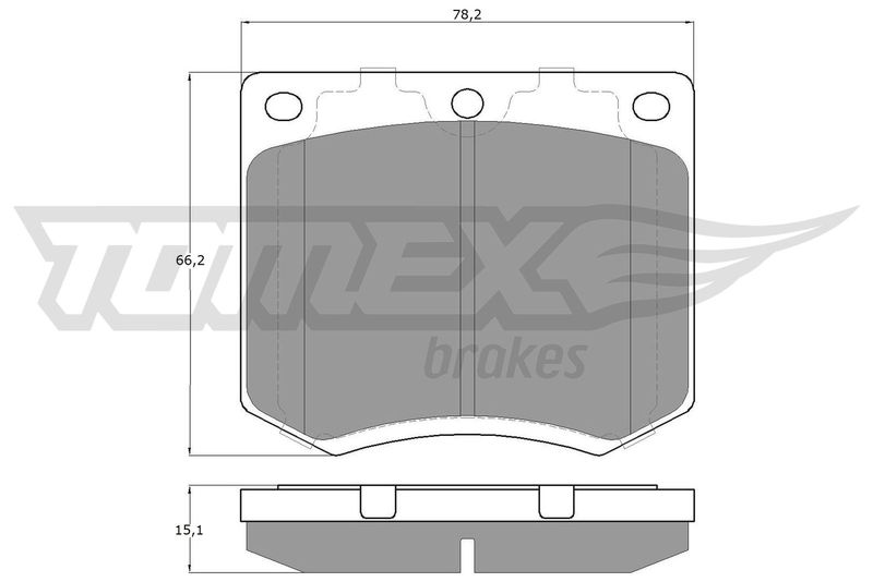 Комплект гальмівних накладок, дискове гальмо TOMEX Brakes TX 11-99