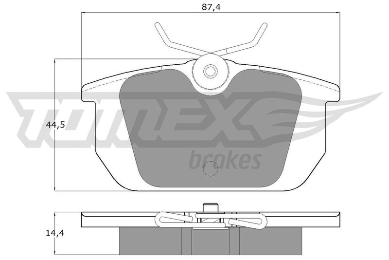 Комплект гальмівних накладок, дискове гальмо TOMEX Brakes TX 12-01