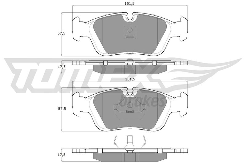 Brake Pad Set, disc brake TOMEX Brakes TX 12-05