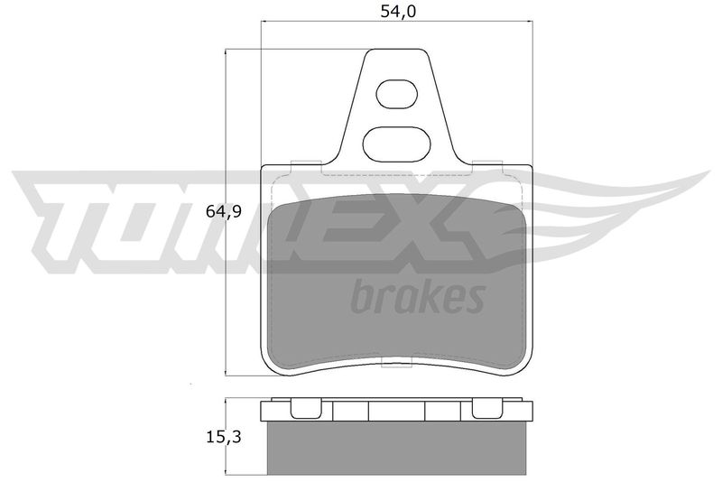 Stabdžių trinkelių rinkinys, diskinis stabdys TOMEX Brakes TX 12-06