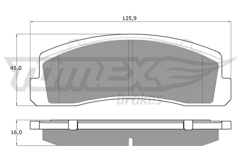 Brake Pad Set, disc brake TOMEX Brakes TX 12-16