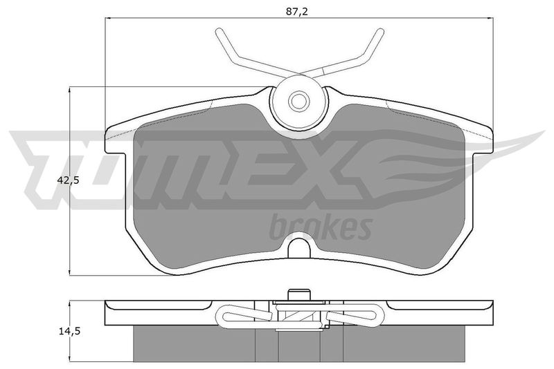 Brake Pad Set, disc brake TOMEX Brakes TX 12-18