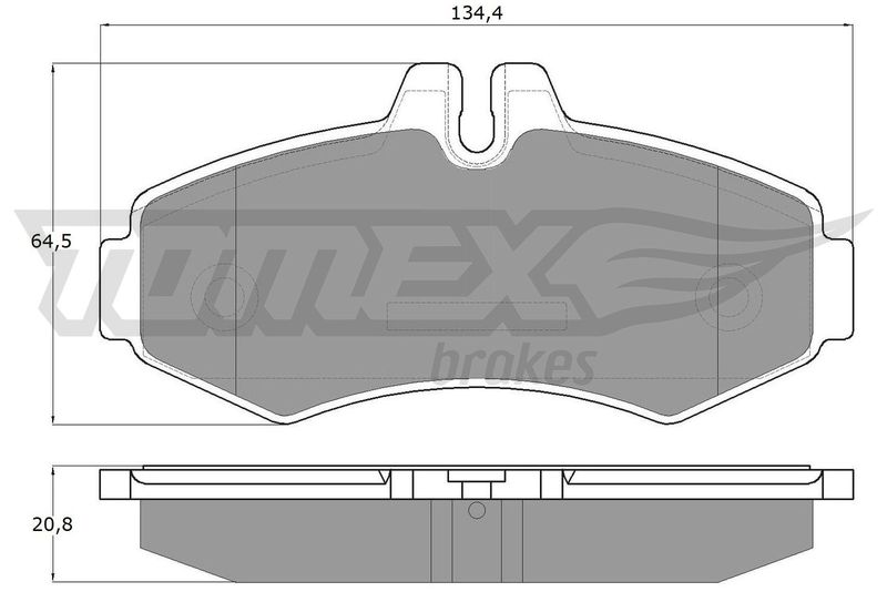 Комплект гальмівних накладок, дискове гальмо TOMEX Brakes TX 12-23