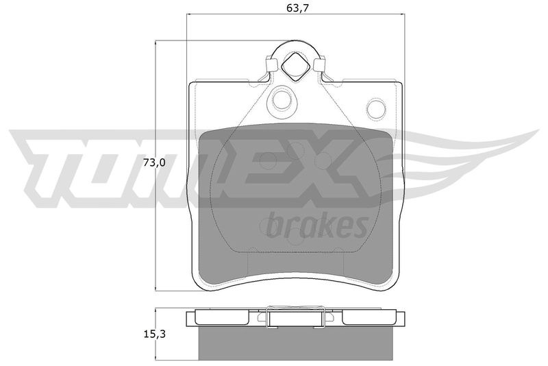 Stabdžių trinkelių rinkinys, diskinis stabdys TOMEX Brakes TX 12-29