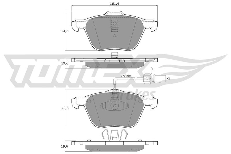 Brake Pad Set, disc brake TOMEX Brakes TX 12-56