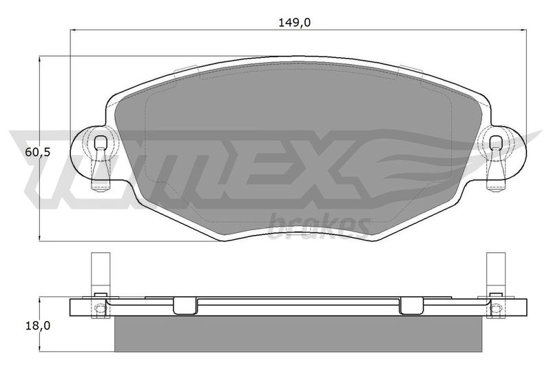 Stabdžių trinkelių rinkinys, diskinis stabdys TOMEX Brakes TX 12-58