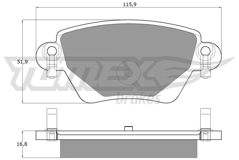 Brake Pad Set, disc brake TOMEX Brakes TX 12-59