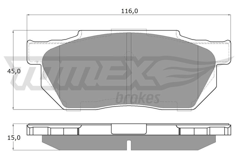 Brake Pad Set, disc brake TOMEX Brakes TX 12-64