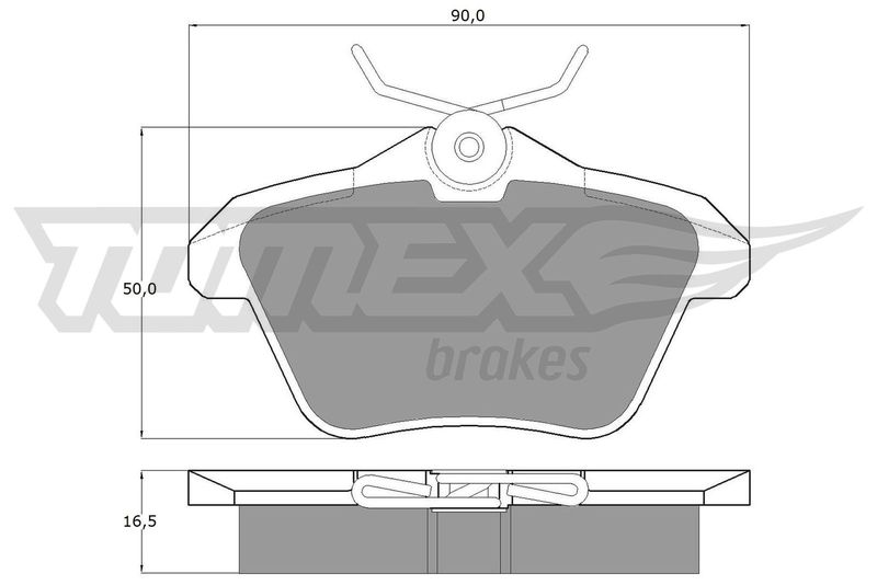 Stabdžių trinkelių rinkinys, diskinis stabdys TOMEX Brakes TX 12-68