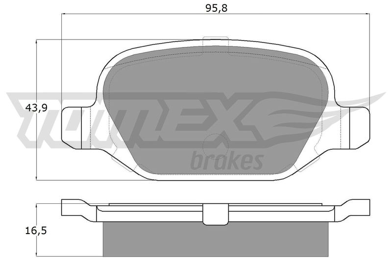 Brake Pad Set, disc brake TOMEX Brakes TX 12-70