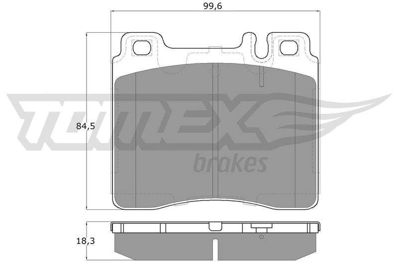 Stabdžių trinkelių rinkinys, diskinis stabdys TOMEX Brakes TX 12-74