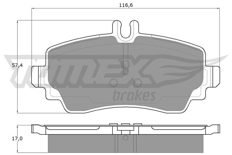 Stabdžių trinkelių rinkinys, diskinis stabdys TOMEX Brakes TX 12-75