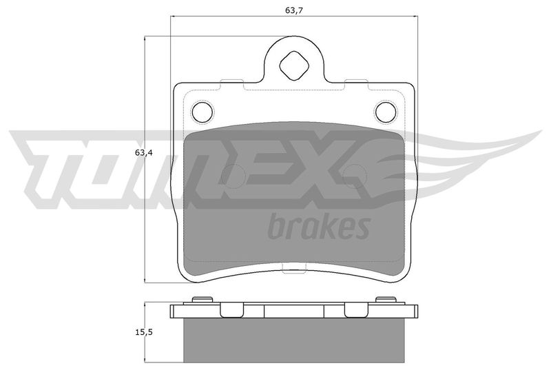 Комплект гальмівних накладок, дискове гальмо TOMEX Brakes TX 12-77