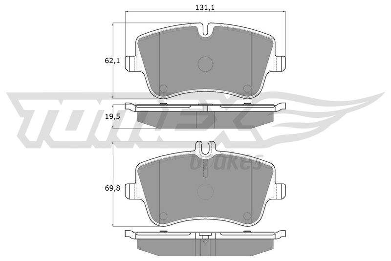 Brake Pad Set, disc brake TOMEX Brakes TX 12-78