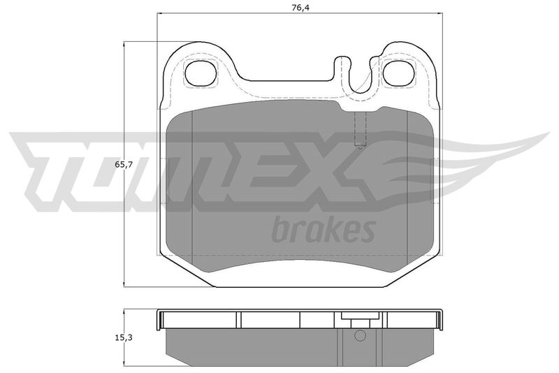 Комплект гальмівних накладок, дискове гальмо TOMEX Brakes TX 12-86