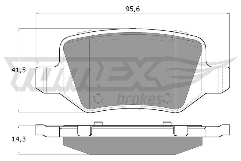 Stabdžių trinkelių rinkinys, diskinis stabdys TOMEX Brakes TX 12-90