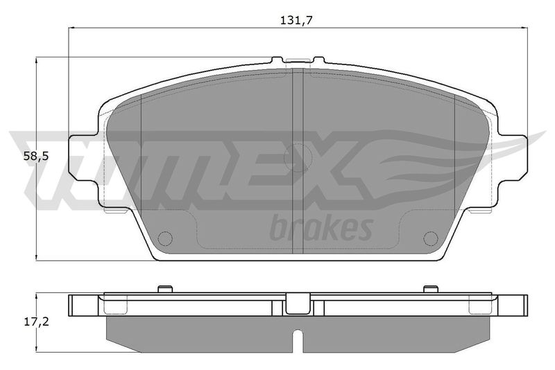 Stabdžių trinkelių rinkinys, diskinis stabdys TOMEX Brakes TX 12-94