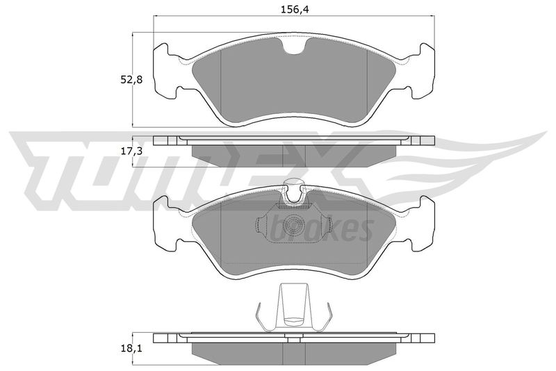 Brake Pad Set, disc brake TOMEX Brakes TX 12-98