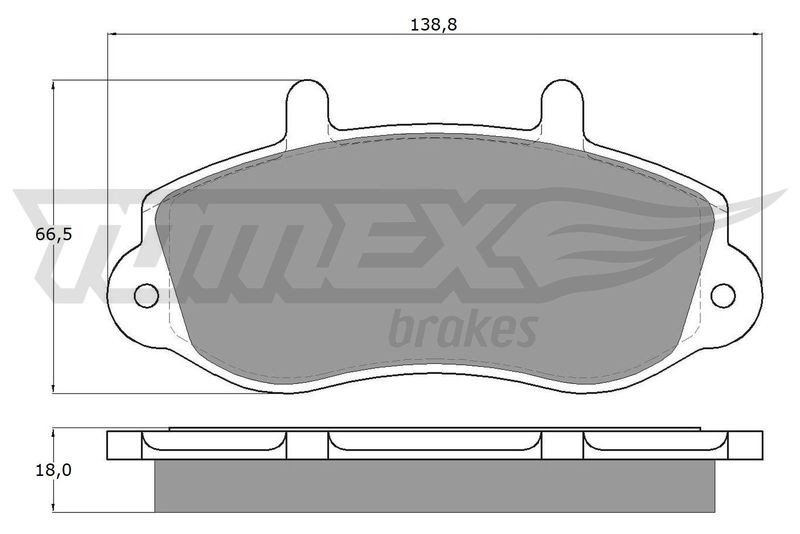 Комплект гальмівних накладок, дискове гальмо TOMEX Brakes TX 13-01