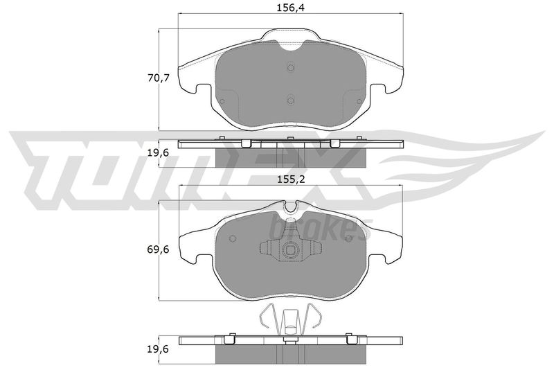 Brake Pad Set, disc brake TOMEX Brakes TX 13-04