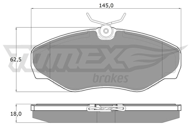 Комплект гальмівних накладок, дискове гальмо TOMEX Brakes TX 13-08