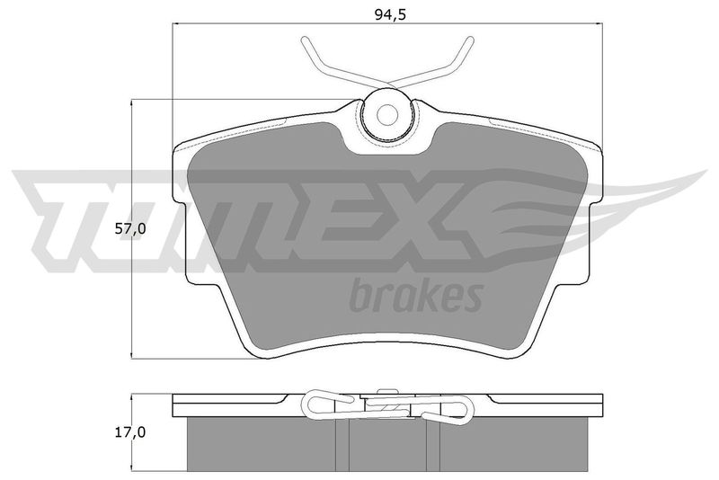 Комплект гальмівних накладок, дискове гальмо TOMEX Brakes TX 13-09