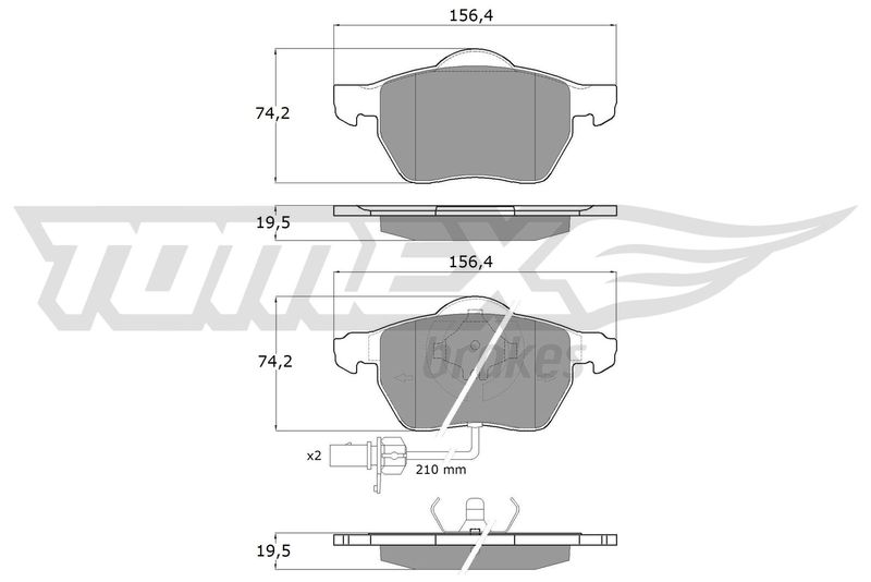 Brake Pad Set, disc brake TOMEX Brakes TX 13-13