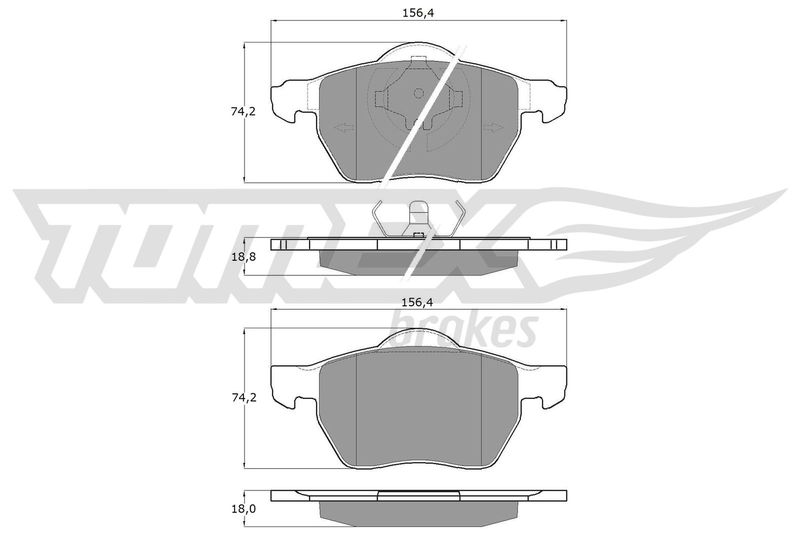 Brake Pad Set, disc brake TOMEX Brakes TX 13-131