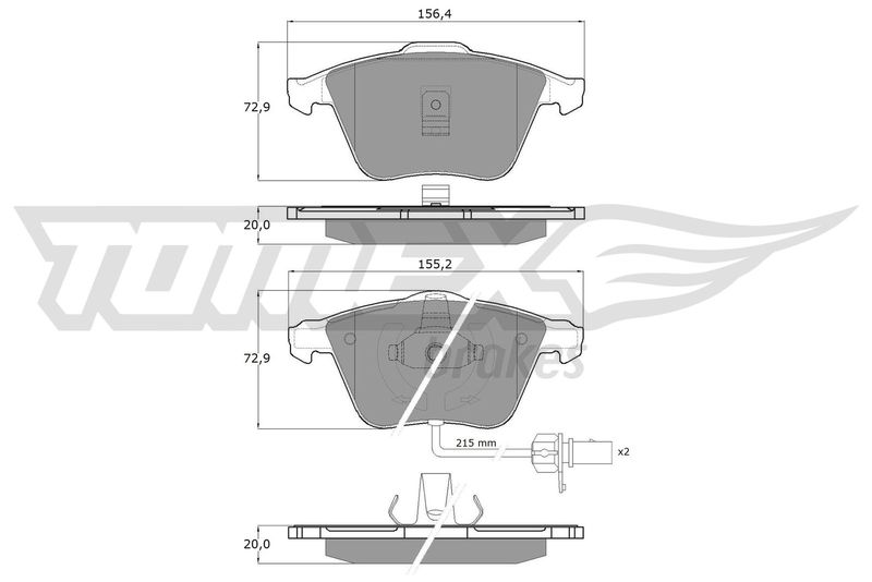 Brake Pad Set, disc brake TOMEX Brakes TX 13-14