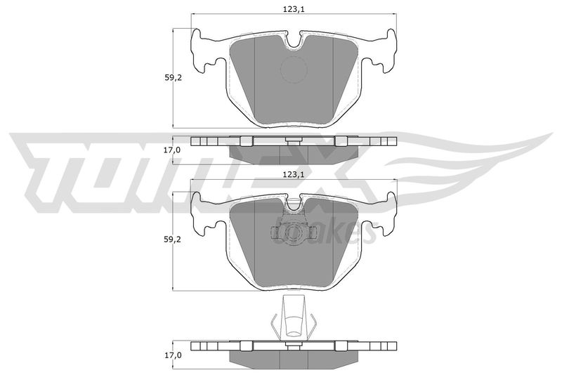 Brake Pad Set, disc brake TOMEX Brakes TX 13-19