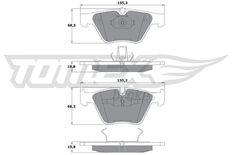 Brake Pad Set, disc brake TOMEX Brakes TX 13-25