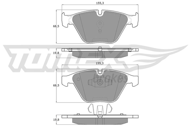 Stabdžių trinkelių rinkinys, diskinis stabdys TOMEX Brakes TX 13-251