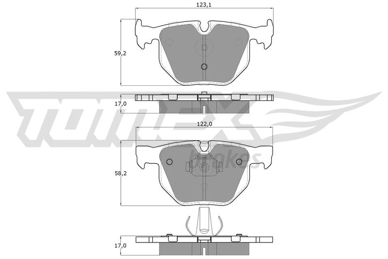 Stabdžių trinkelių rinkinys, diskinis stabdys TOMEX Brakes TX 13-26