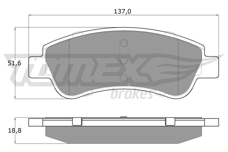 Комплект гальмівних накладок, дискове гальмо TOMEX Brakes TX 13-27