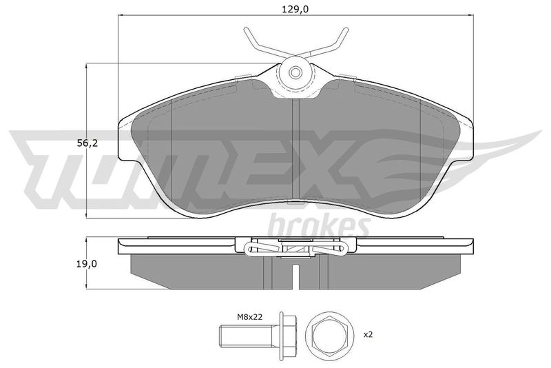 Stabdžių trinkelių rinkinys, diskinis stabdys TOMEX Brakes TX 13-29