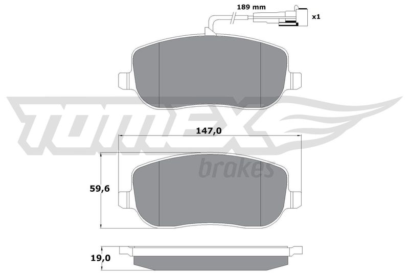 Brake Pad Set, disc brake TOMEX Brakes TX 13-341