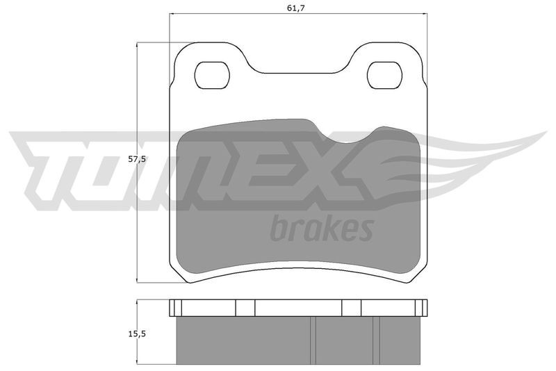 Комплект гальмівних накладок, дискове гальмо TOMEX Brakes TX 13-49