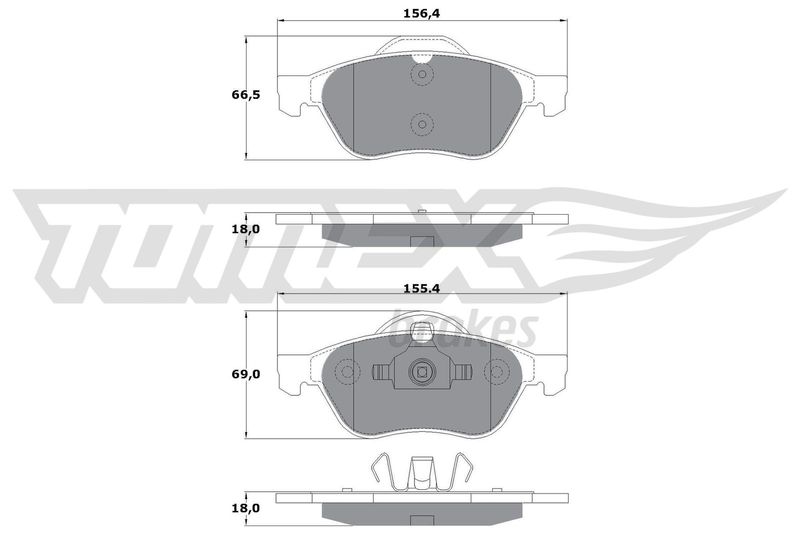 Brake Pad Set, disc brake TOMEX Brakes TX 13-51