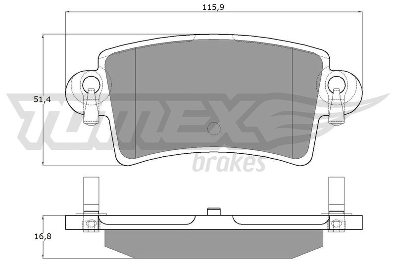 Комплект гальмівних накладок, дискове гальмо TOMEX Brakes TX 13-52