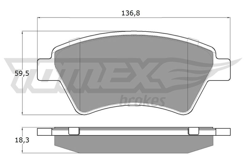 Brake Pad Set, disc brake TOMEX Brakes TX 13-54