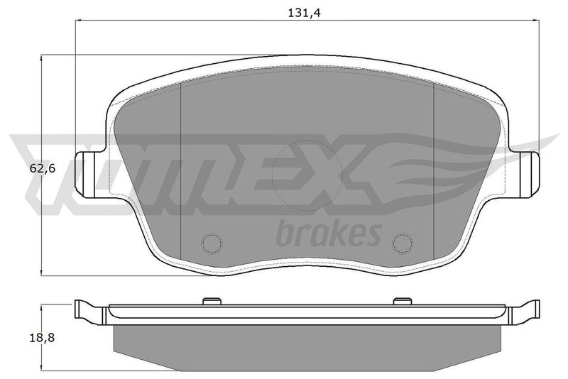 Stabdžių trinkelių rinkinys, diskinis stabdys TOMEX Brakes TX 13-59