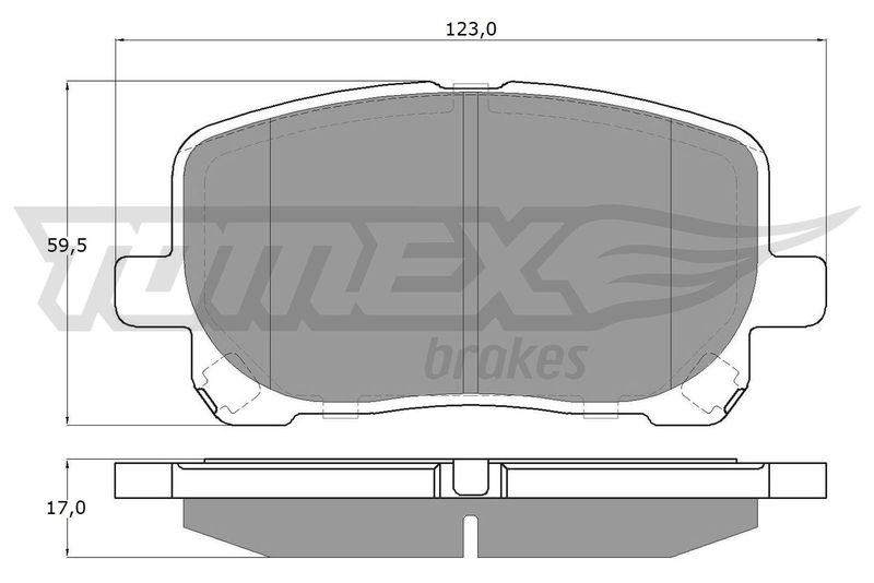 Комплект гальмівних накладок, дискове гальмо TOMEX Brakes TX 13-67