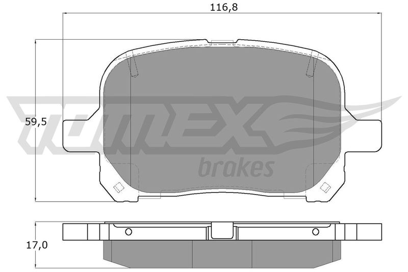 Комплект гальмівних накладок, дискове гальмо TOMEX Brakes TX 13-73