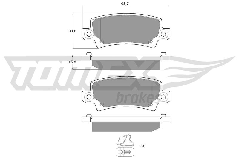 Brake Pad Set, disc brake TOMEX Brakes TX 13-75