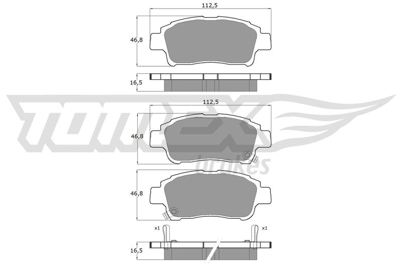 Brake Pad Set, disc brake TOMEX Brakes TX 13-87