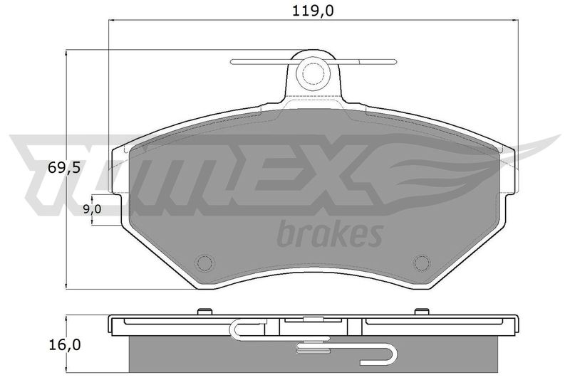 Brake Pad Set, disc brake TOMEX Brakes TX 13-94