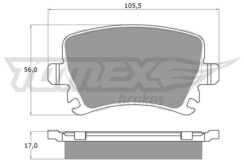 Stabdžių trinkelių rinkinys, diskinis stabdys TOMEX Brakes TX 13-95