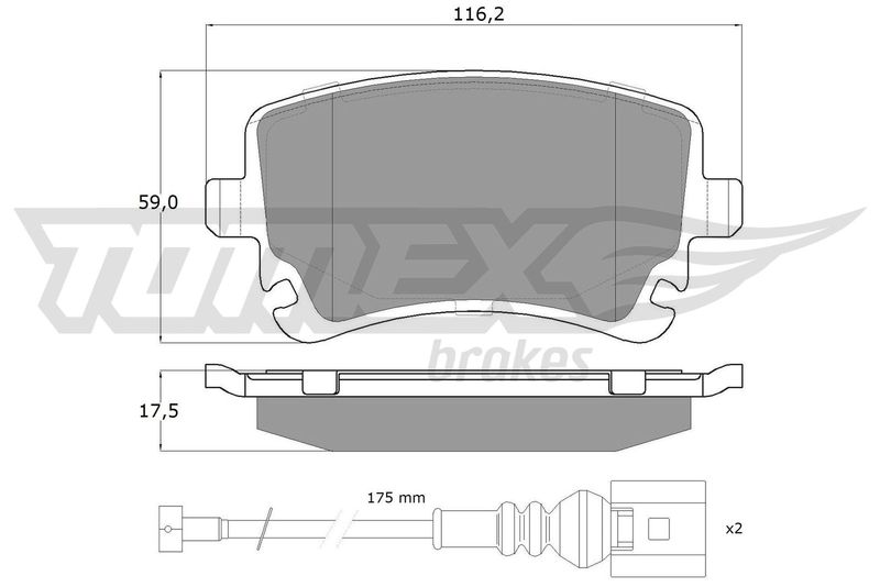 Brake Pad Set, disc brake TOMEX Brakes TX 13-96