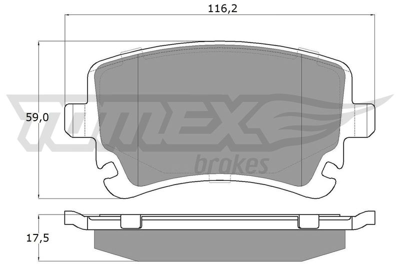 Stabdžių trinkelių rinkinys, diskinis stabdys TOMEX Brakes TX 13-961