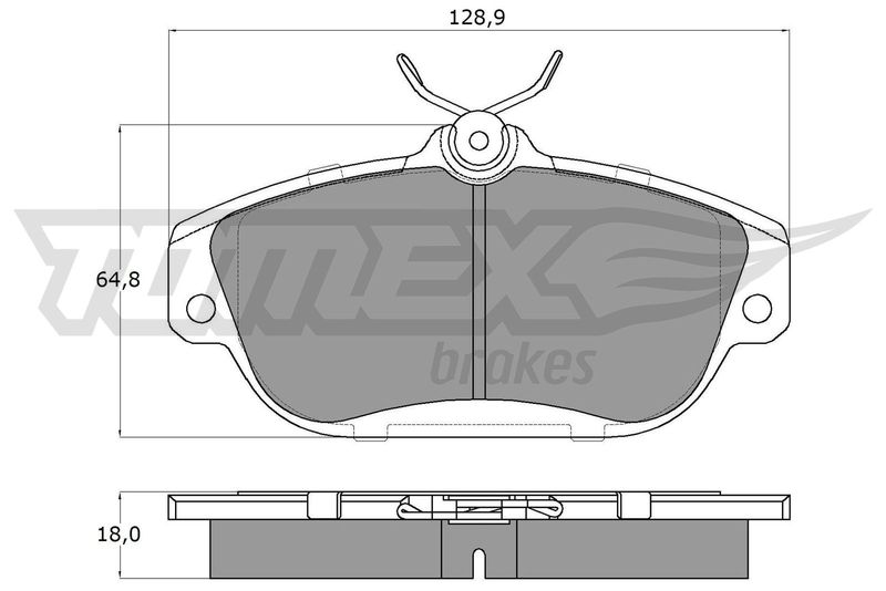 Комплект гальмівних накладок, дискове гальмо TOMEX Brakes TX 14-01